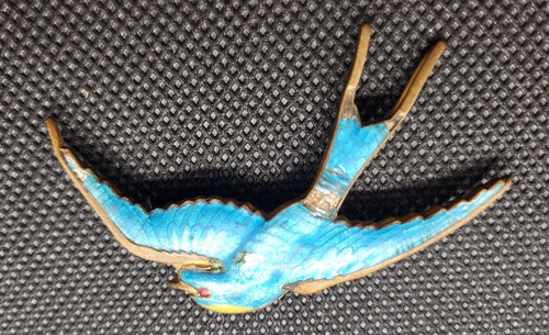 Antique blue guilloche enamel - guilloche,