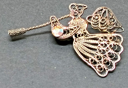 Spun filigree clasp - spun, c-clasp