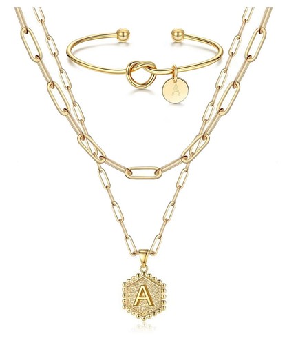 Marivina layered initial - marivina,
