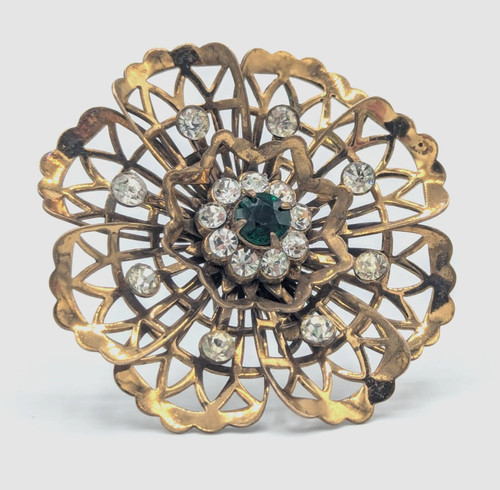 Vintage coro rhinestone flower - vintage,